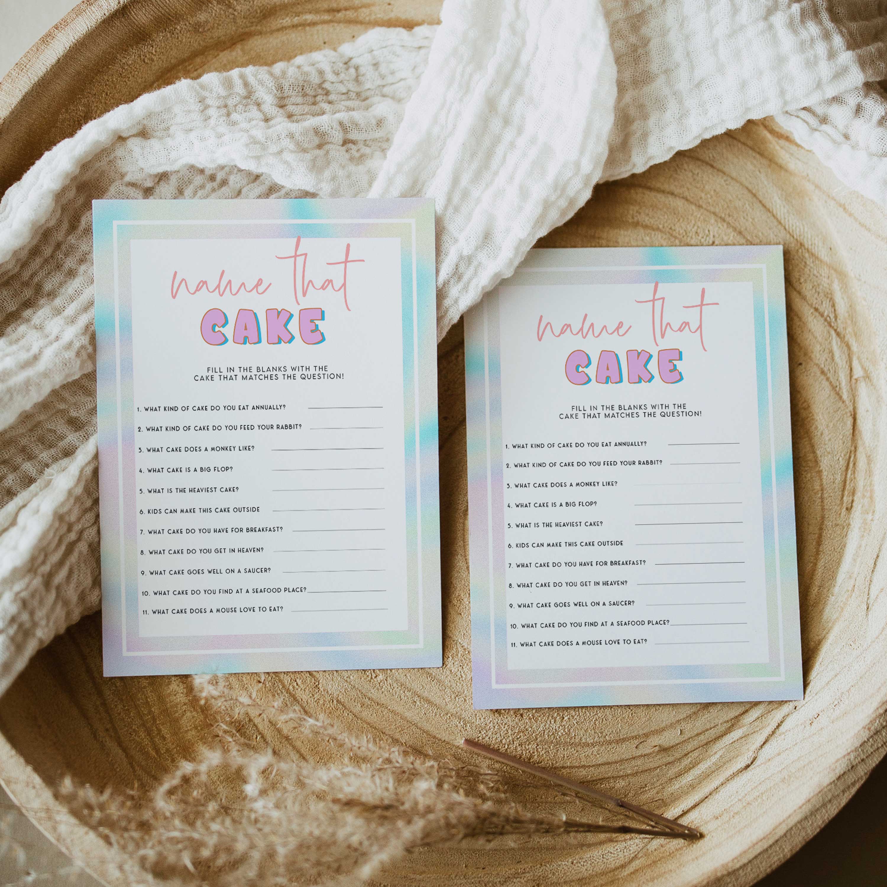 name that cake bridal game, Space cowgirl bridal shower games, printable bridal shower games, bridal games, bridal shower games, disco bridal games