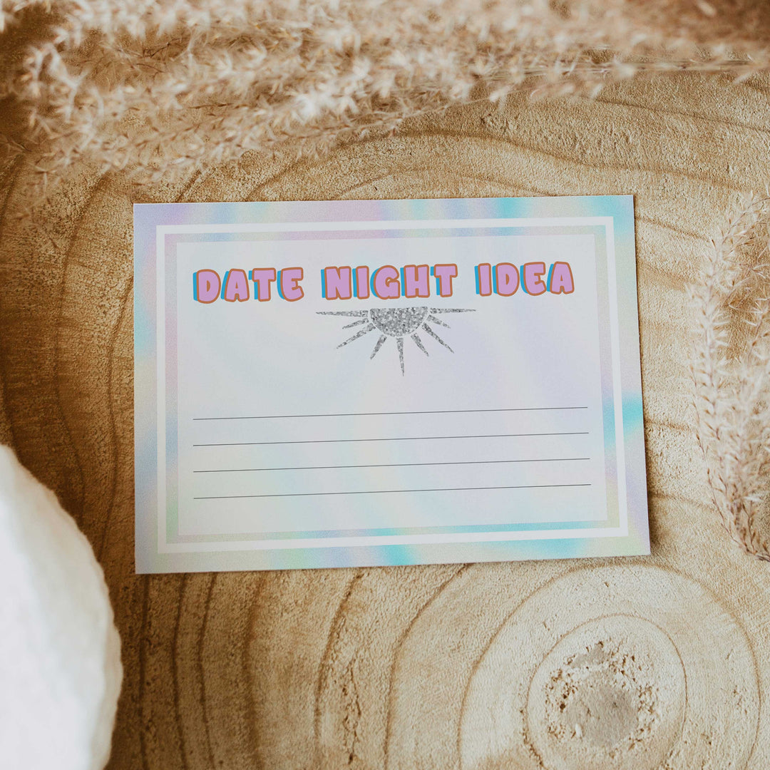 date night jar game, Space cowgirl bridal shower games, printable bridal shower games, bridal games, bridal shower games, disco bridal games