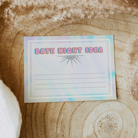 date night jar game, Space cowgirl bridal shower games, printable bridal shower games, bridal games, bridal shower games, disco bridal games