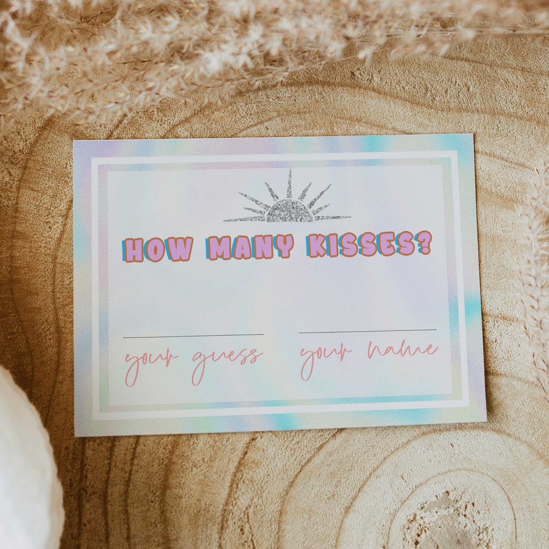 guess how many kisses game, Space cowgirl bridal shower games, printable bridal shower games, bridal games, bridal shower games, disco bridal games