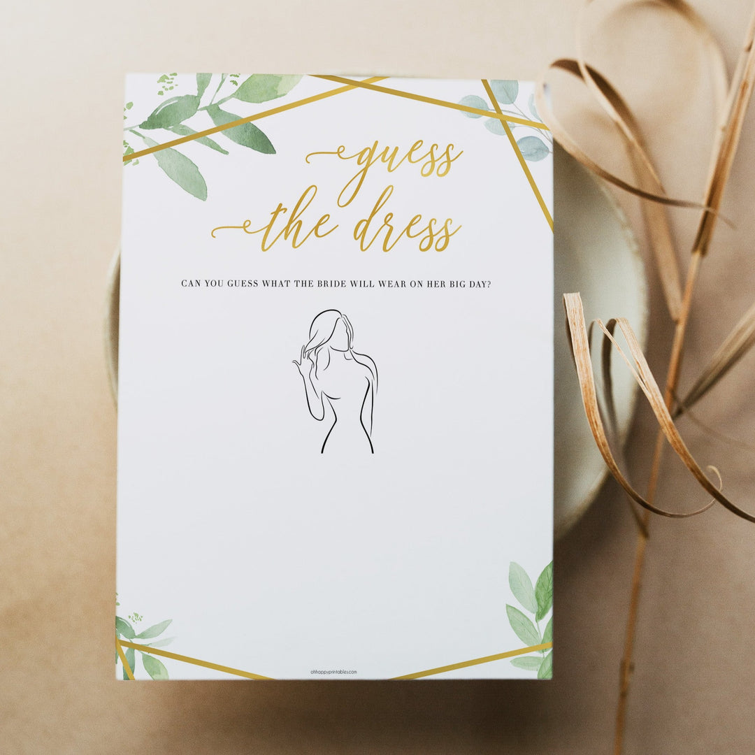 Guess the Dress Game | Shop Printable Bridal Shower Games OhHappyPrintables Guess the Dress Game | Shop Printable Bridal Shower Games OhHappyPrintables