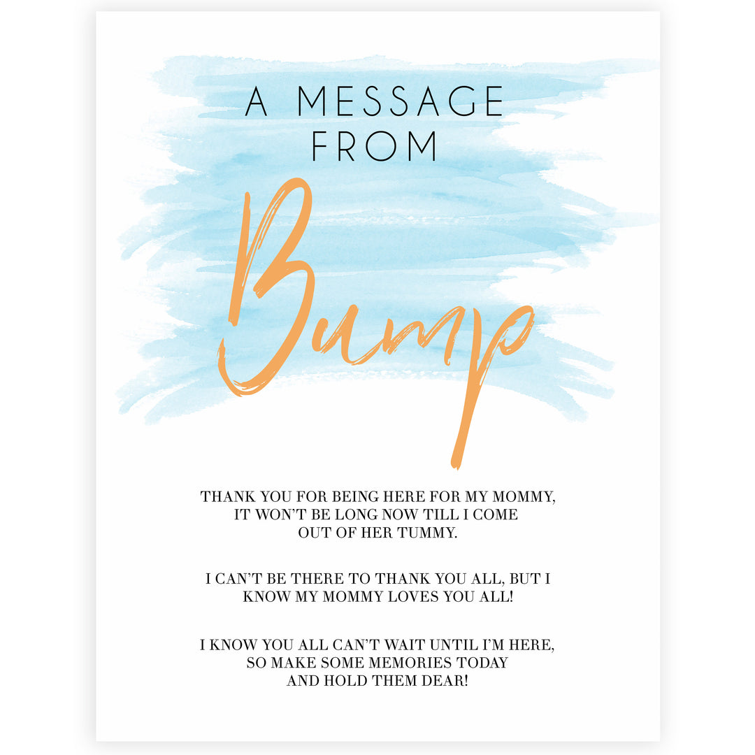 Blue swash, message from the bump baby games, baby shower games, printable baby games, fun baby games, boy baby shower games, baby games, fun baby shower ideas, baby shower ideas, boy baby games, blue baby shower