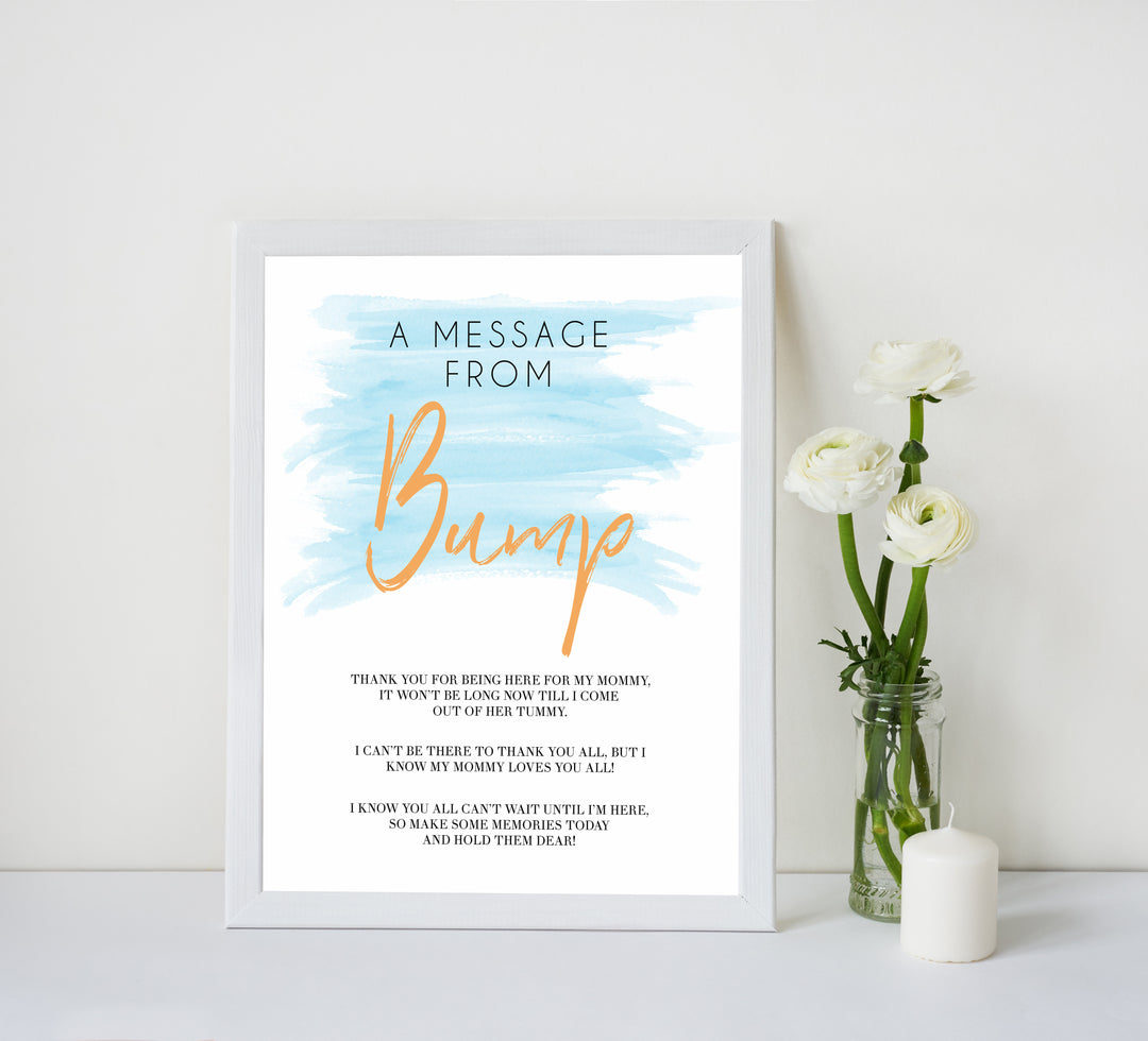 Blue swash, message from the bump baby games, baby shower games, printable baby games, fun baby games, boy baby shower games, baby games, fun baby shower ideas, baby shower ideas, boy baby games, blue baby shower