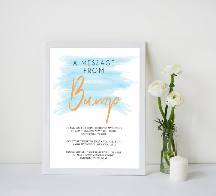 Blue swash, message from the bump baby games, baby shower games, printable baby games, fun baby games, boy baby shower games, baby games, fun baby shower ideas, baby shower ideas, boy baby games, blue baby shower