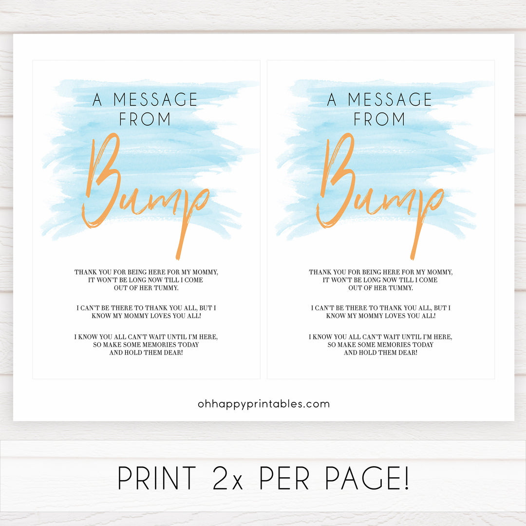 Blue swash, message from the bump baby games, baby shower games, printable baby games, fun baby games, boy baby shower games, baby games, fun baby shower ideas, baby shower ideas, boy baby games, blue baby shower