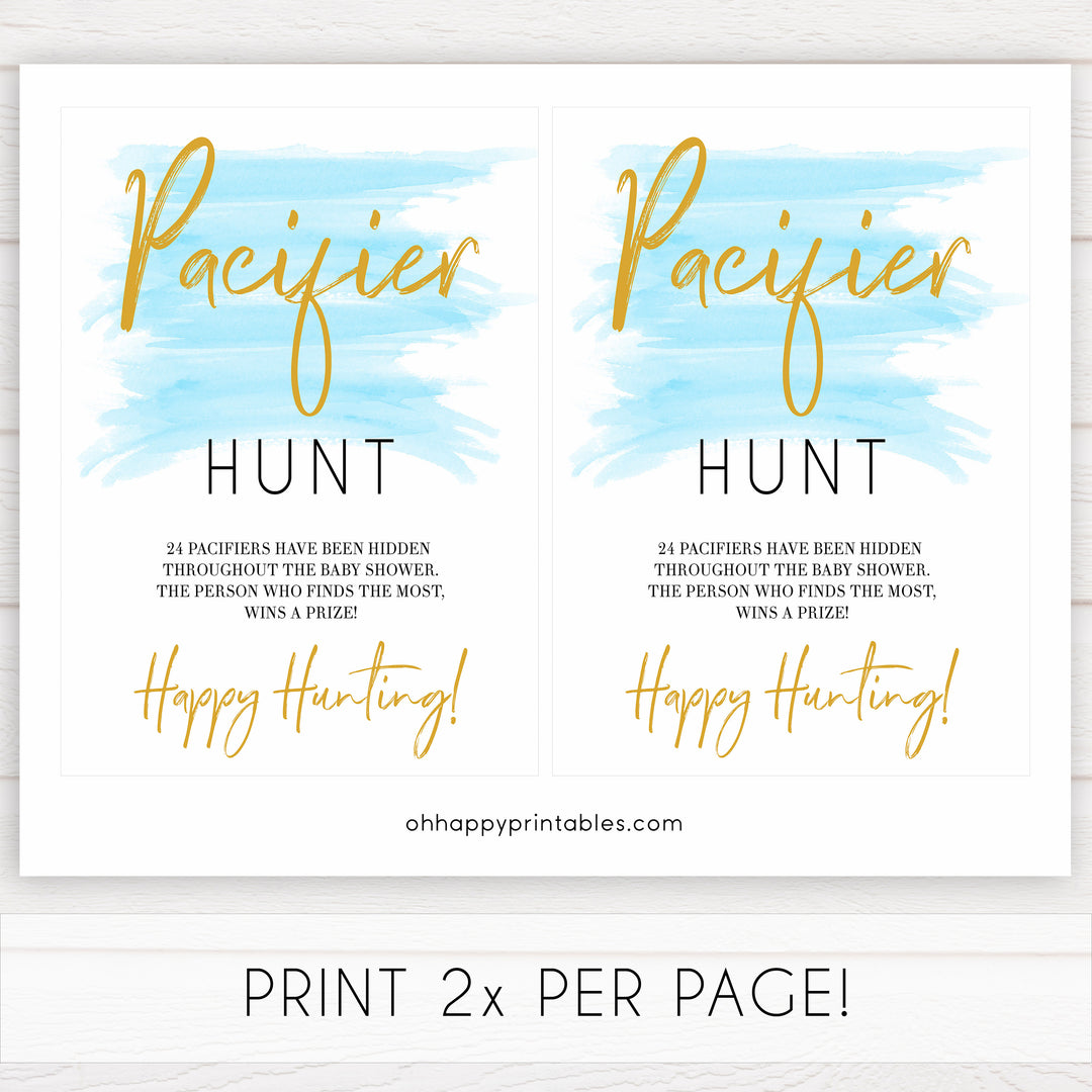 Blue swash, pacifier hunt baby games, baby shower games, printable baby games, fun baby games, boy baby shower games, baby games, fun baby shower ideas, baby shower ideas, boy baby games, blue baby shower