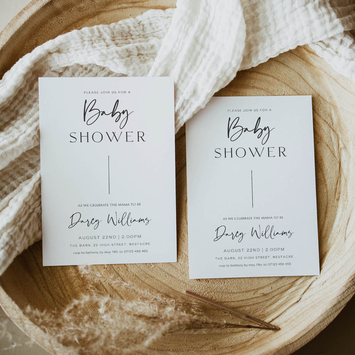 editable baby shower invitations, printable baby shower invites, modern baby shower invitations, minimal baby shower, simple baby shower invitations