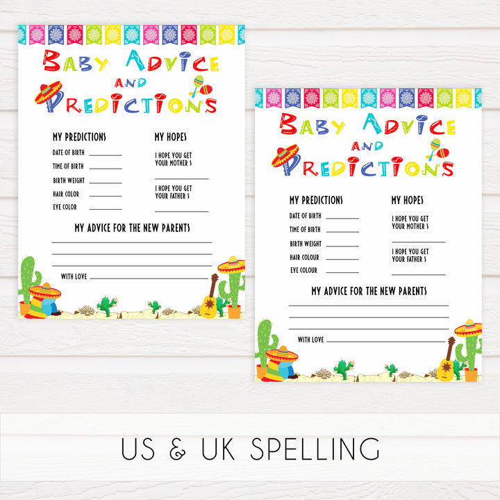 baby advice and predictions game, baby keepsake, Printable baby shower games, Mexican fiesta fun baby games, baby shower games, fun baby shower ideas, top baby shower ideas, fiesta shower baby shower, fiesta baby shower ideas