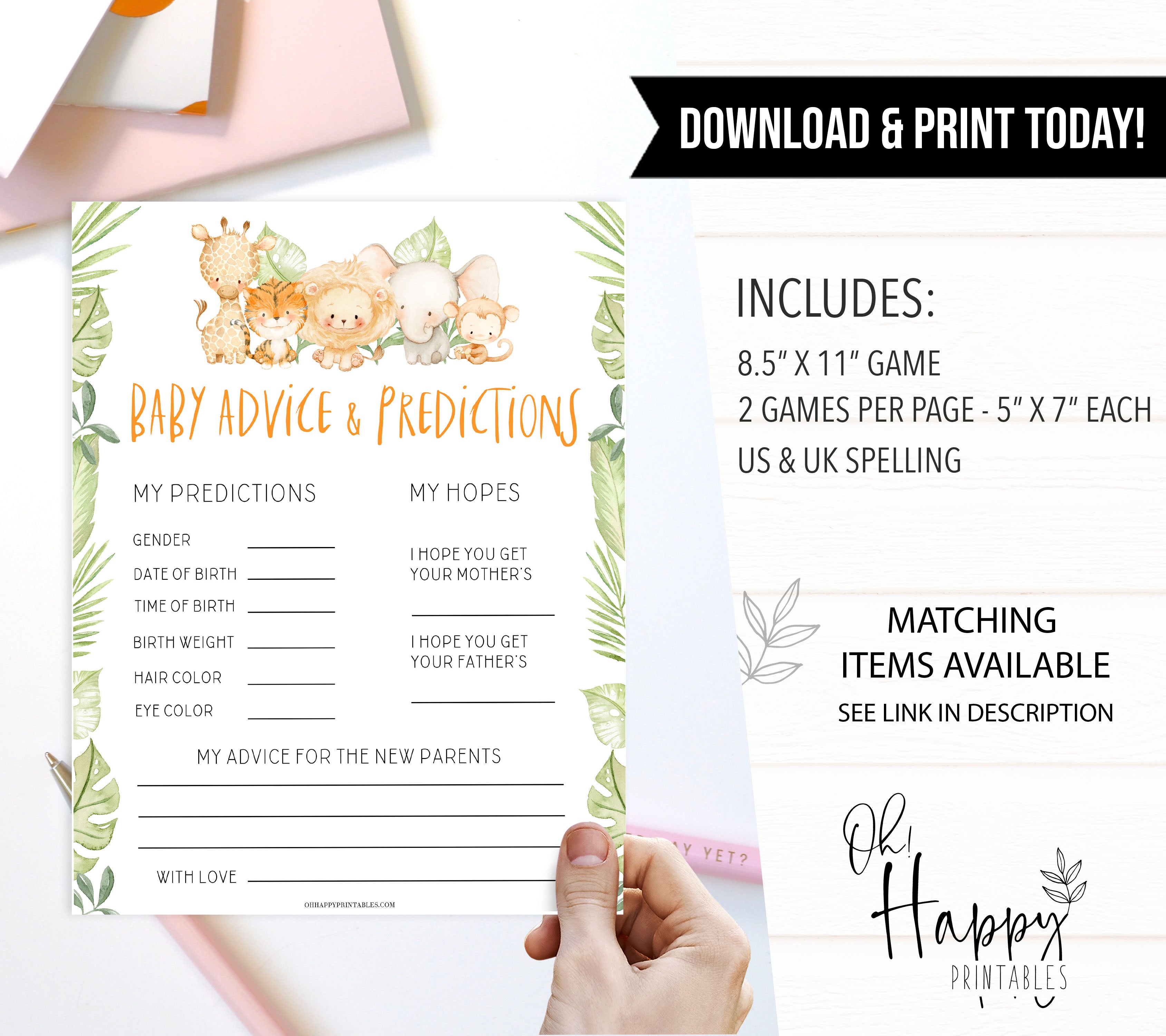 baby advice and predictions game, Printable baby shower games, safari animals baby games, baby shower games, fun baby shower ideas, top baby shower ideas, safari animals baby shower, baby shower games, fun baby shower ideas