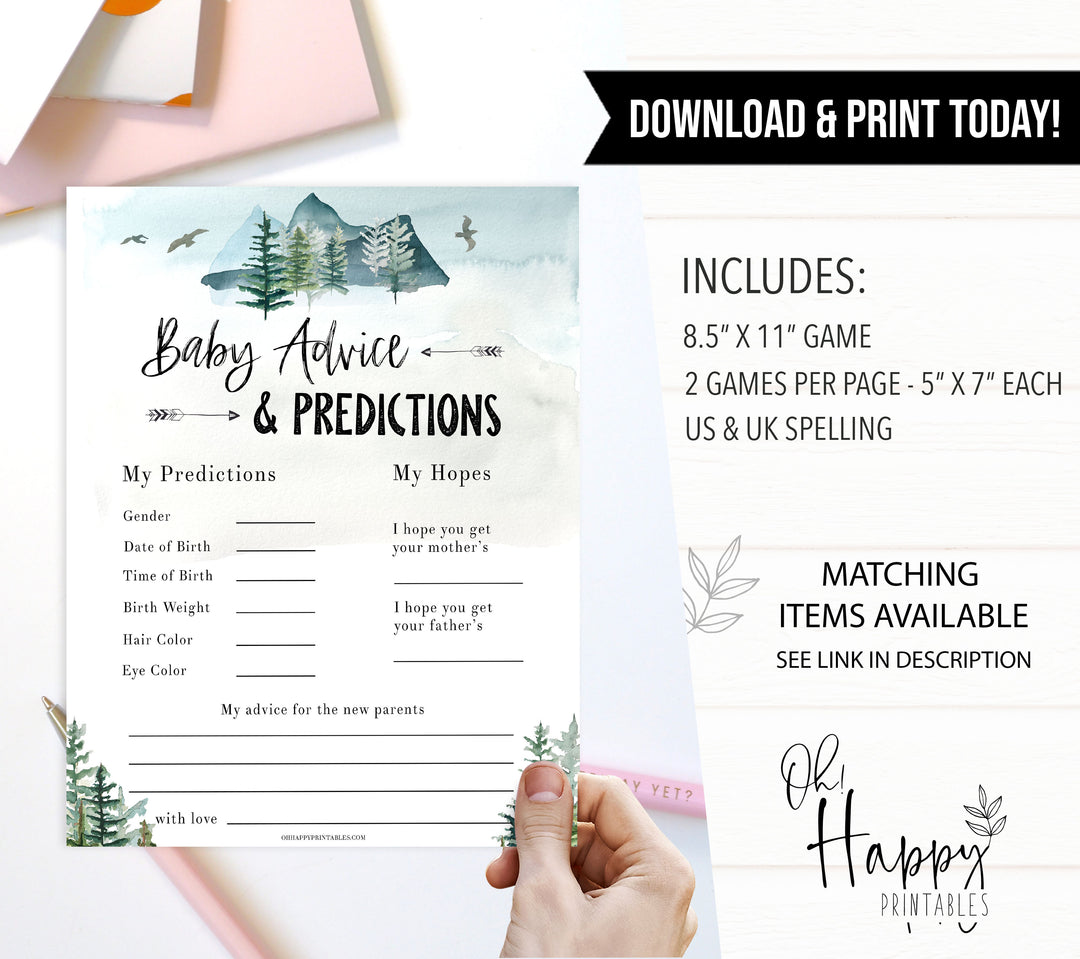 baby advice and predictions game, Printable baby shower games, adventure awaits baby games, baby shower games, fun baby shower ideas, top baby shower ideas, adventure awaits baby shower, baby shower games, fun adventure baby shower ideas