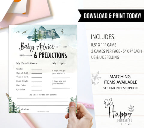 baby advice and predictions game, Printable baby shower games, adventure awaits baby games, baby shower games, fun baby shower ideas, top baby shower ideas, adventure awaits baby shower, baby shower games, fun adventure baby shower ideas