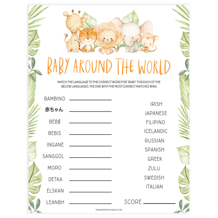 Baby Around The World - Safari Animals
