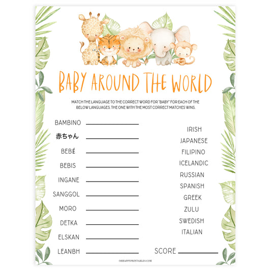 Baby Around The World - Safari Animals