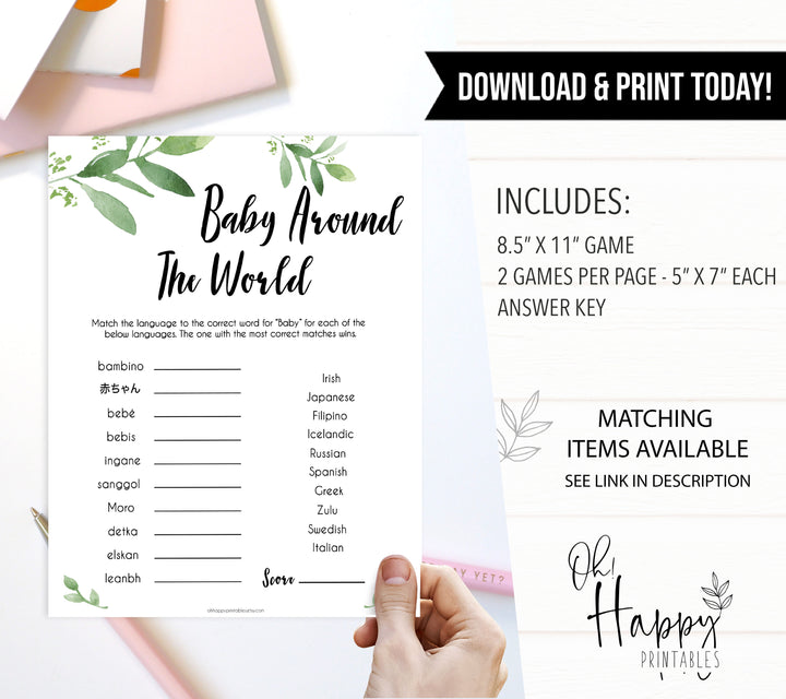 baby around the world baby games, printable baby games, fun baby games, popular baby games