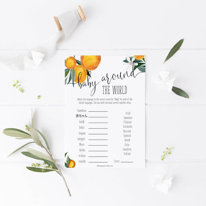 baby around the world baby game, Printable baby shower games, little cutie baby games, baby shower games, fun baby shower ideas, top baby shower ideas, little cutie baby shower, baby shower games, fun little cutie baby shower ideas, citrus baby shower games, citrus baby shower, orange baby shower