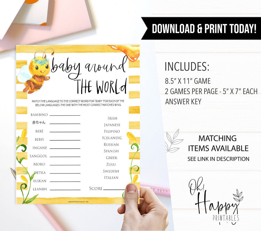 baby around the world, Printable baby shower games, mommy bee fun baby games, baby shower games, fun baby shower ideas, top baby shower ideas, mommy to bee baby shower, friends baby shower ideas