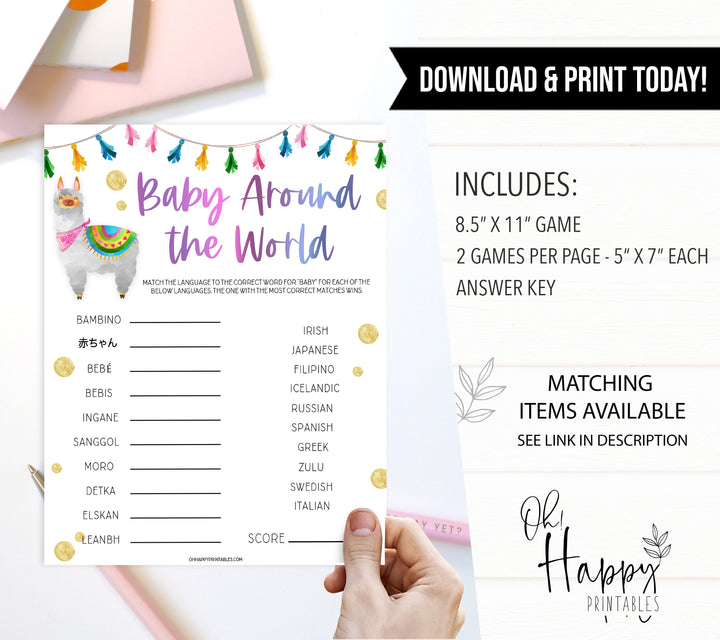 baby word scramble game, Printable baby shower games, llama fiesta fun baby games, baby shower games, fun baby shower ideas, top baby shower ideas, Llama fiesta shower baby shower, fiesta baby shower ideas