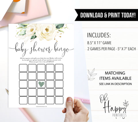 baby shower bingo game, Printable baby shower games, shite floral baby games, baby shower games, fun baby shower ideas, top baby shower ideas, floral baby shower, baby shower games, fun floral baby shower ideas