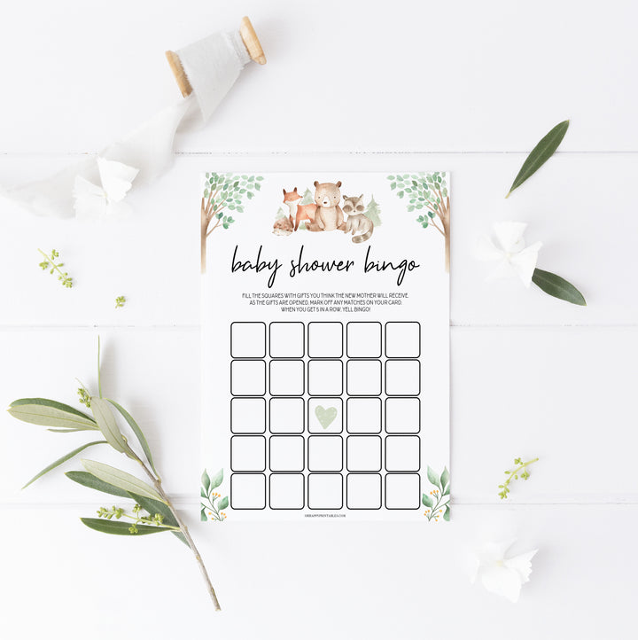 baby shower bingo game, Printable baby shower games, woodland animals baby games, baby shower games, fun baby shower ideas, top baby shower ideas, woodland baby shower, baby shower games, fun woodland animals baby shower ideas