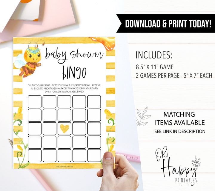 baby shower bingo, Printable baby shower games, mommy bee fun baby games, baby shower games, fun baby shower ideas, top baby shower ideas, mommy to bee baby shower, friends baby shower ideas