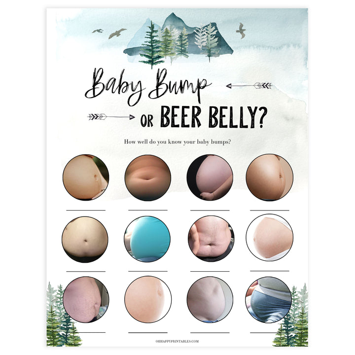 baby bump or beer belly game, Printable baby shower games, adventure awaits baby games, baby shower games, fun baby shower ideas, top baby shower ideas, adventure awaits baby shower, baby shower games, fun adventure baby shower ideas