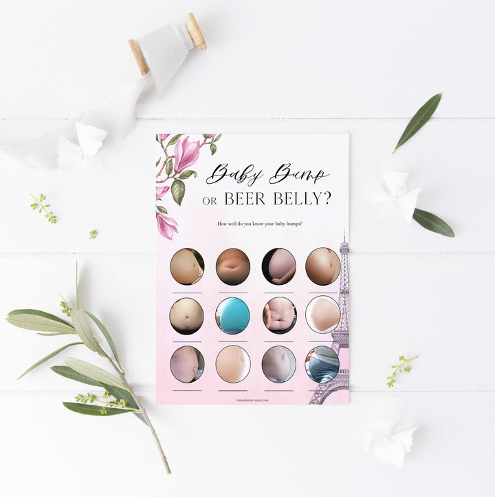 Parisian baby shower games, printable baby shower games, Paris baby shower games, fun baby shower games