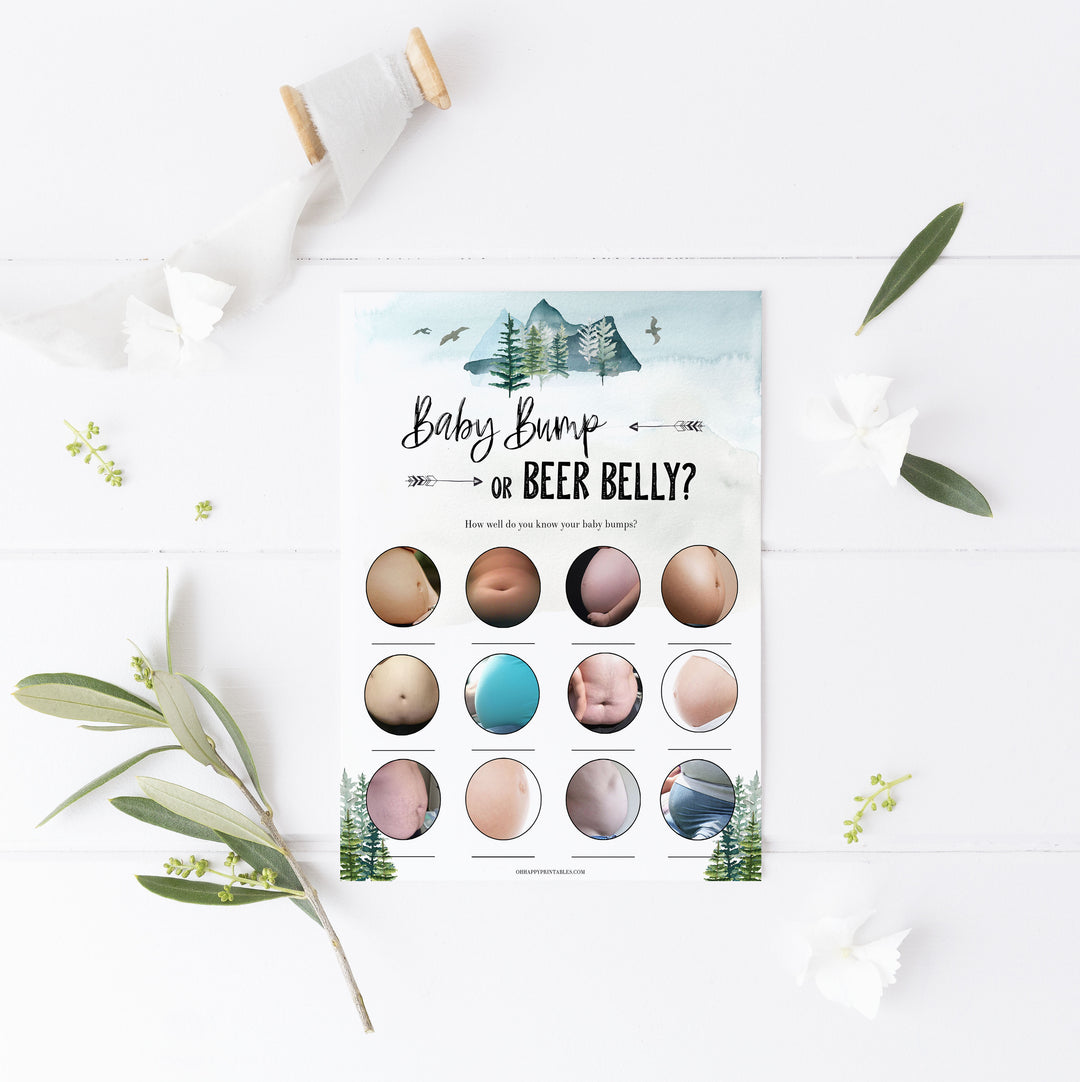 baby bump or beer belly game, Printable baby shower games, adventure awaits baby games, baby shower games, fun baby shower ideas, top baby shower ideas, adventure awaits baby shower, baby shower games, fun adventure baby shower ideas