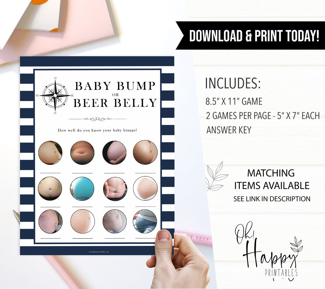 Nautical baby shower games, baby bump or beer belly baby shower games, printable baby shower games, baby shower games, fun baby games, popular baby shower games, sailor baby games, boat baby games