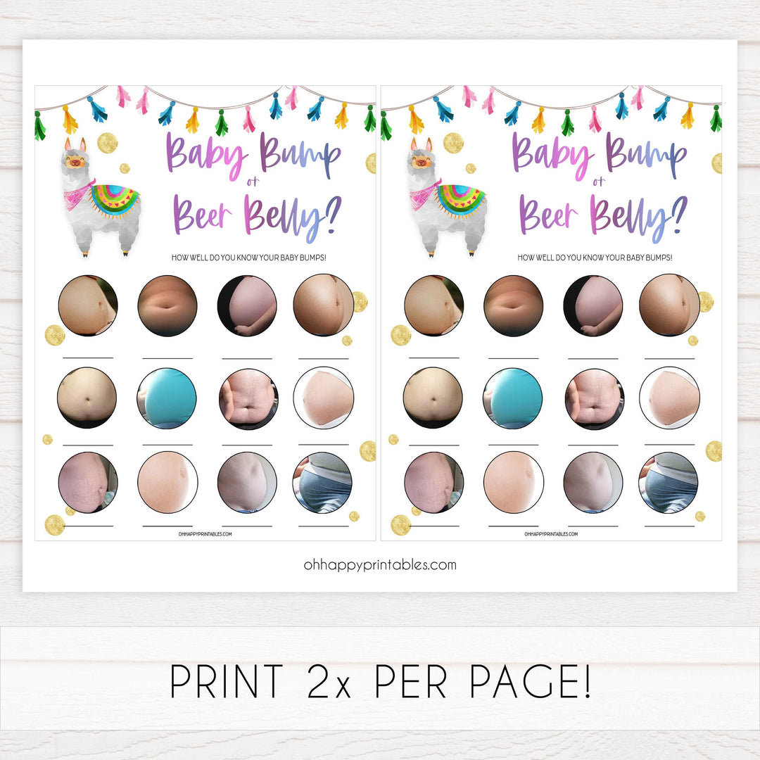labor or porn, baby bump or beer belly game, Printable baby shower games, llama fiesta fun baby games, baby shower games, fun baby shower ideas, top baby shower ideas, Llama fiesta shower baby shower, fiesta baby shower ideas