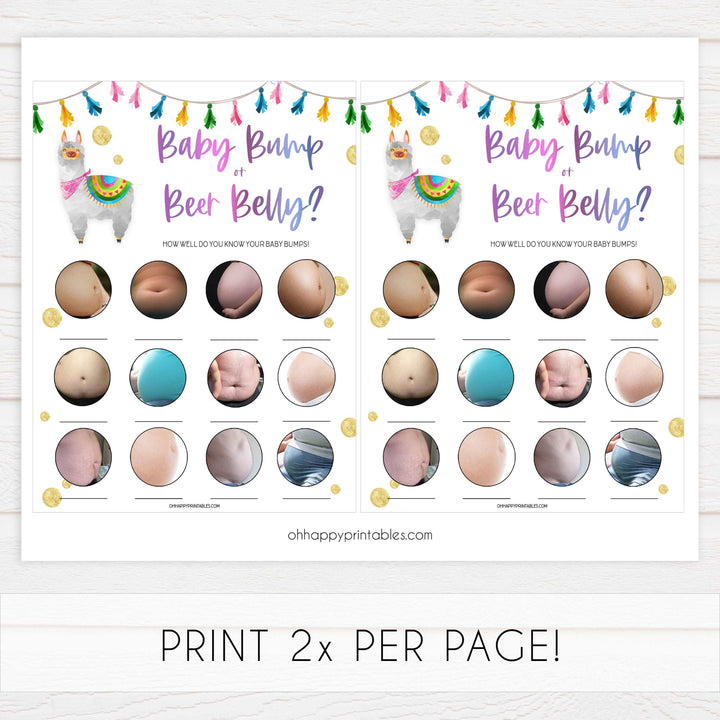 labor or porn, baby bump or beer belly game, Printable baby shower games, llama fiesta fun baby games, baby shower games, fun baby shower ideas, top baby shower ideas, Llama fiesta shower baby shower, fiesta baby shower ideas