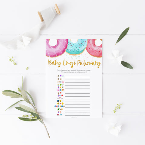 baby emoji pictionary game, Printable baby shower games, donut baby games, baby shower games, fun baby shower ideas, top baby shower ideas, donut sprinkles baby shower, baby shower games, fun donut baby shower ideas