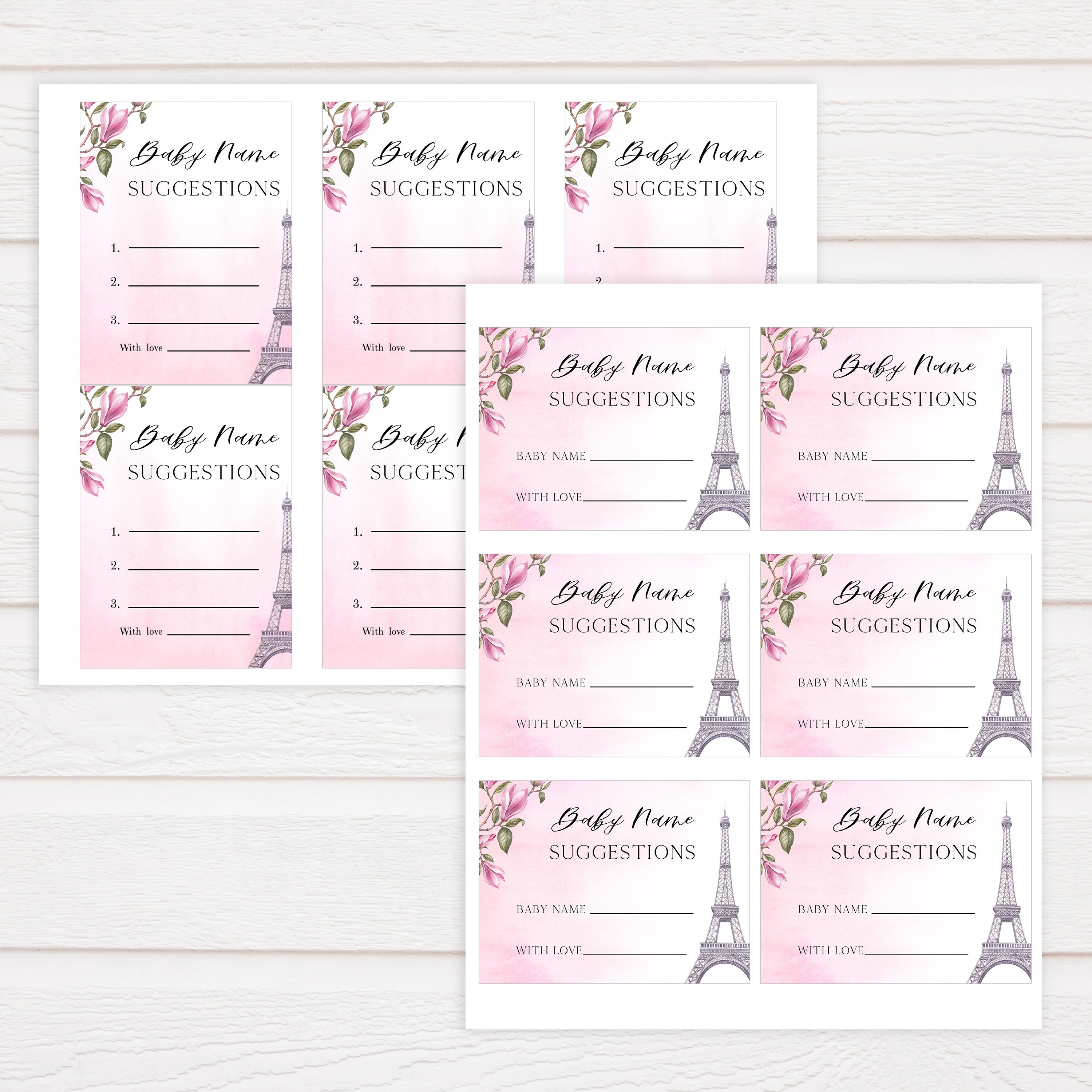 baby name suggestions, Parisian baby shower games, printable baby shower games, Paris baby shower games, fun baby shower games