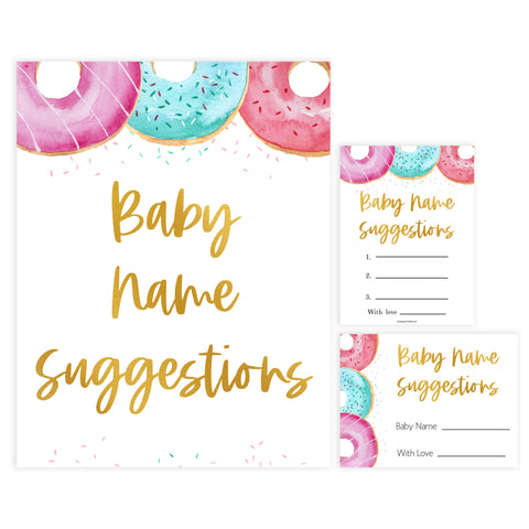 baby name suggestions game, Printable baby shower games, donut baby games, baby shower games, fun baby shower ideas, top baby shower ideas, donut sprinkles baby shower, baby shower games, fun donut baby shower ideas