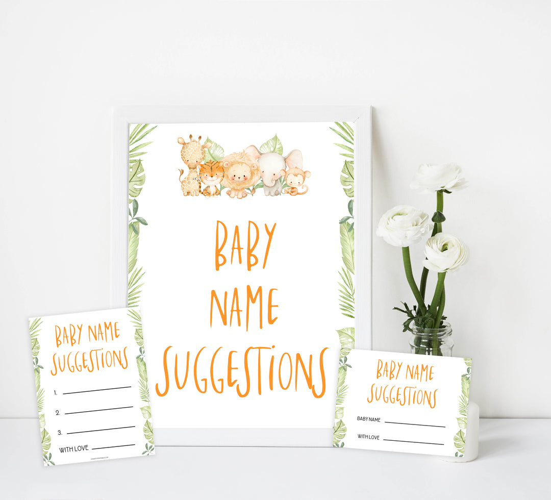 baby name suggestions game, Printable baby shower games, safari animals baby games, baby shower games, fun baby shower ideas, top baby shower ideas, safari animals baby shower, baby shower games, fun baby shower ideas