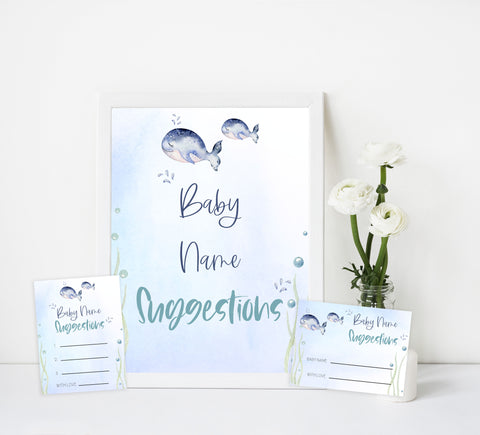 baby name suggestions game, Printable baby shower games, whale baby games, baby shower games, fun baby shower ideas, top baby shower ideas, whale baby shower, baby shower games, fun whale baby shower ideas