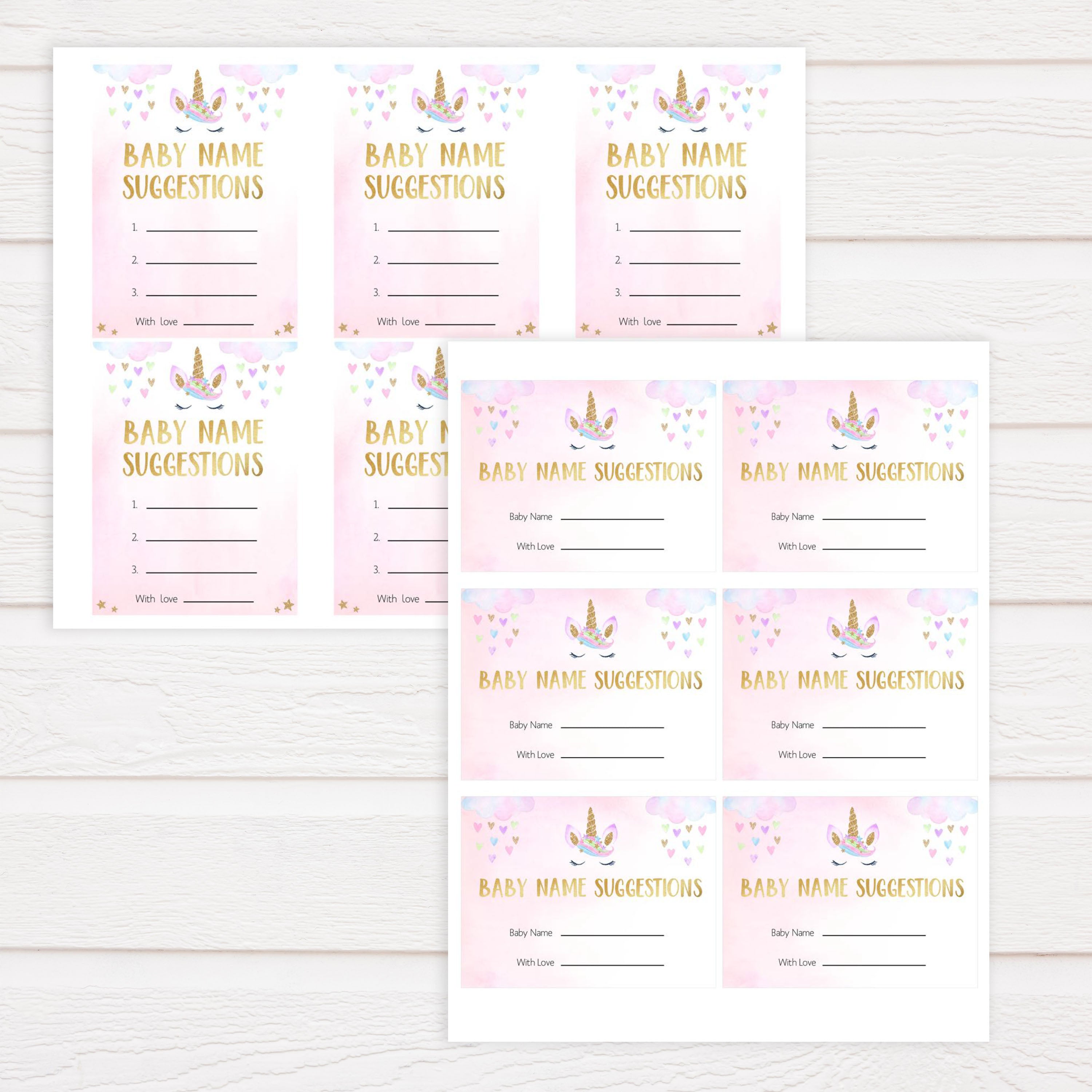 baby name suggestions game, Printable baby shower games, unicorn baby games, baby shower games, fun baby shower ideas, top baby shower ideas, unicorn baby shower, baby shower games, fun unicorn baby shower ideas