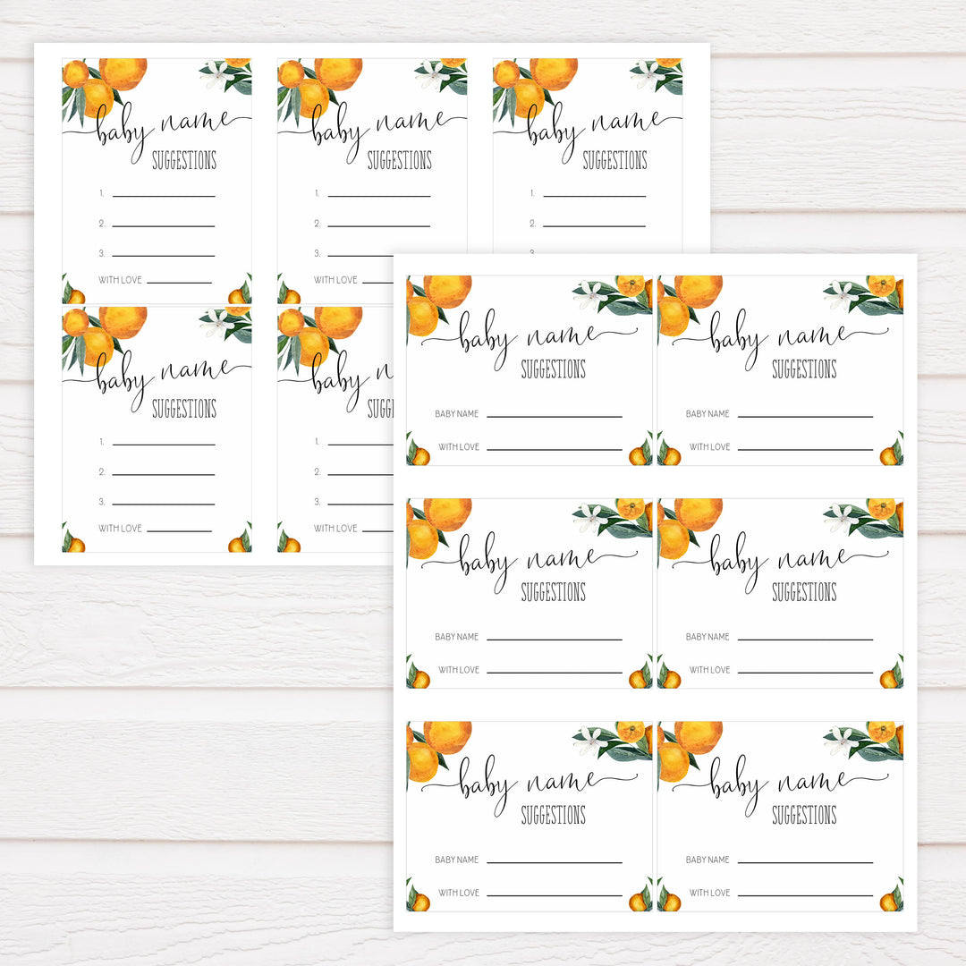 baby name suggestions game, Printable baby shower games, little cutie baby games, baby shower games, fun baby shower ideas, top baby shower ideas, little cutie baby shower, baby shower games, fun little cutie baby shower ideas, citrus baby shower games, citrus baby shower, orange baby shower