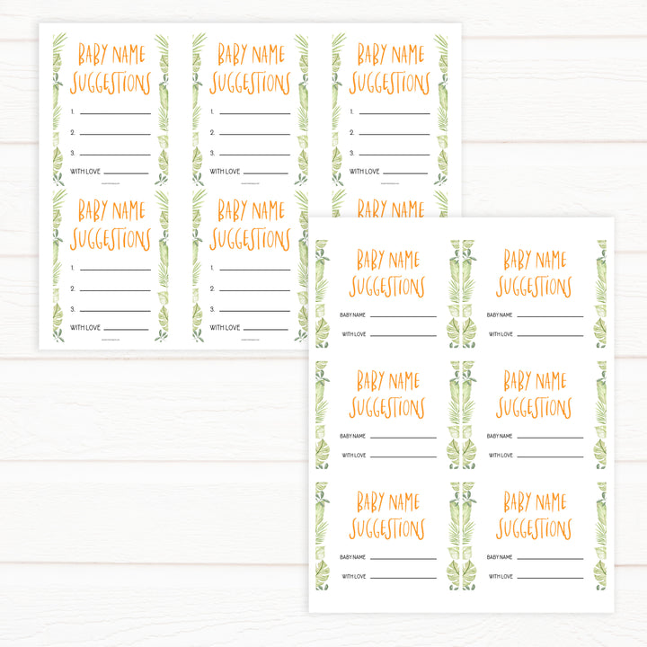 baby name suggestions game, Printable baby shower games, safari animals baby games, baby shower games, fun baby shower ideas, top baby shower ideas, safari animals baby shower, baby shower games, fun baby shower ideas