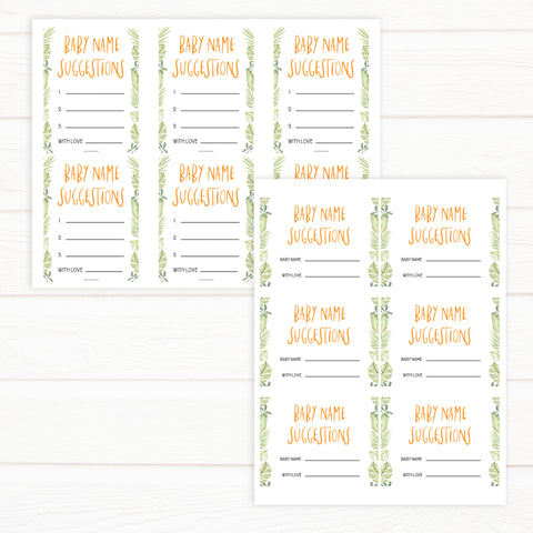 baby name suggestions game, Printable baby shower games, safari animals baby games, baby shower games, fun baby shower ideas, top baby shower ideas, safari animals baby shower, baby shower games, fun baby shower ideas