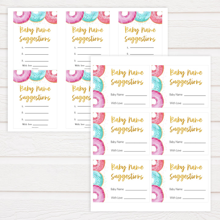 baby name suggestions game, Printable baby shower games, donut baby games, baby shower games, fun baby shower ideas, top baby shower ideas, donut sprinkles baby shower, baby shower games, fun donut baby shower ideas