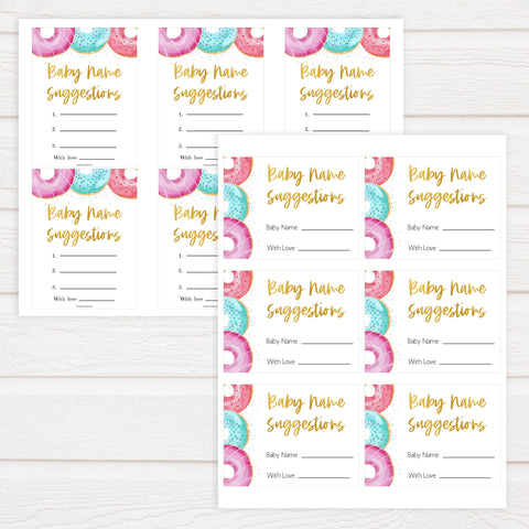baby name suggestions game, Printable baby shower games, donut baby games, baby shower games, fun baby shower ideas, top baby shower ideas, donut sprinkles baby shower, baby shower games, fun donut baby shower ideas