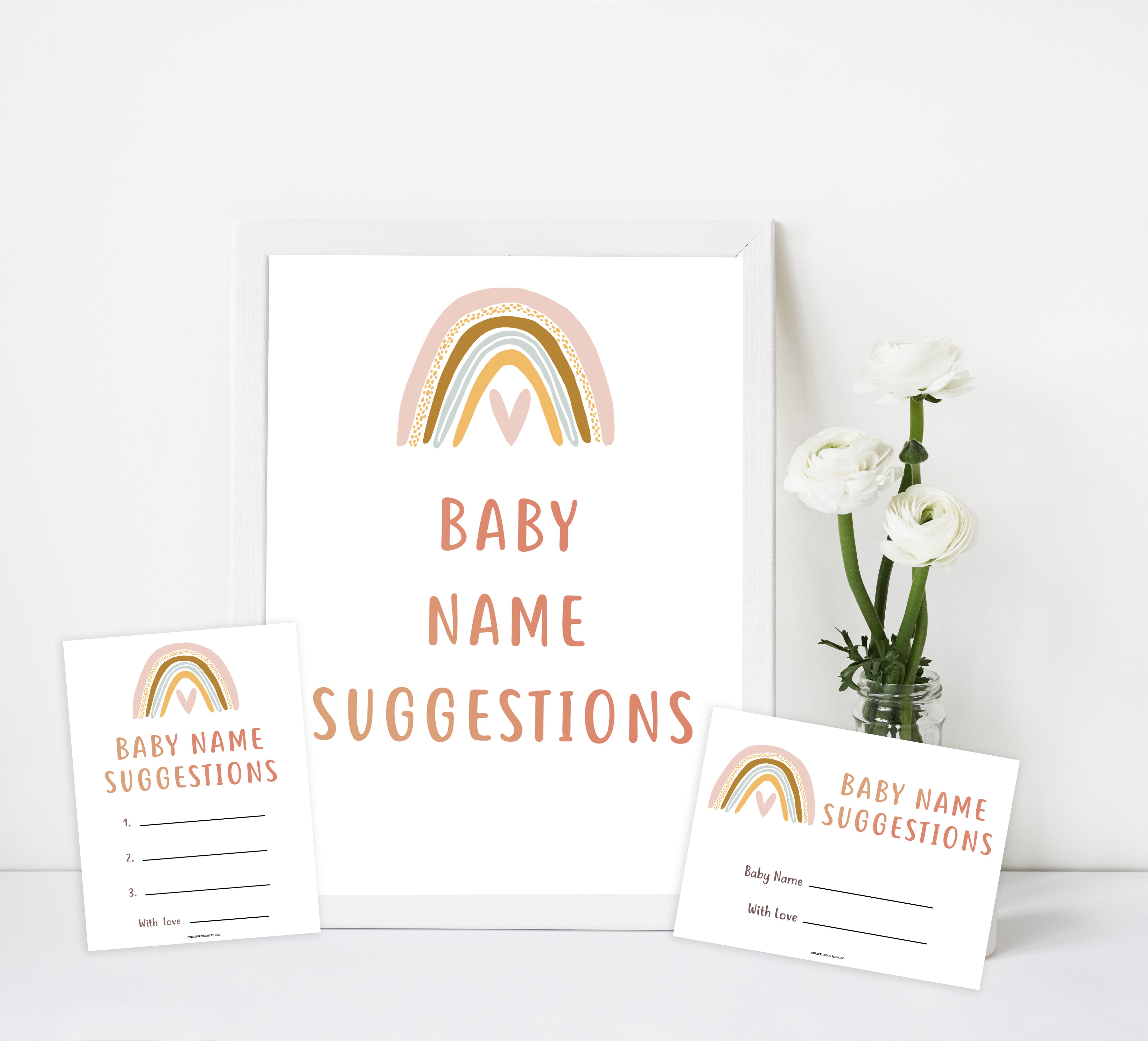 baby name suggestions game, Printable baby shower games, boho rainbow baby games, baby shower games, fun baby shower ideas, top baby shower ideas, boho rainbow baby shower, baby shower games, fun boho rainbow baby shower ideas