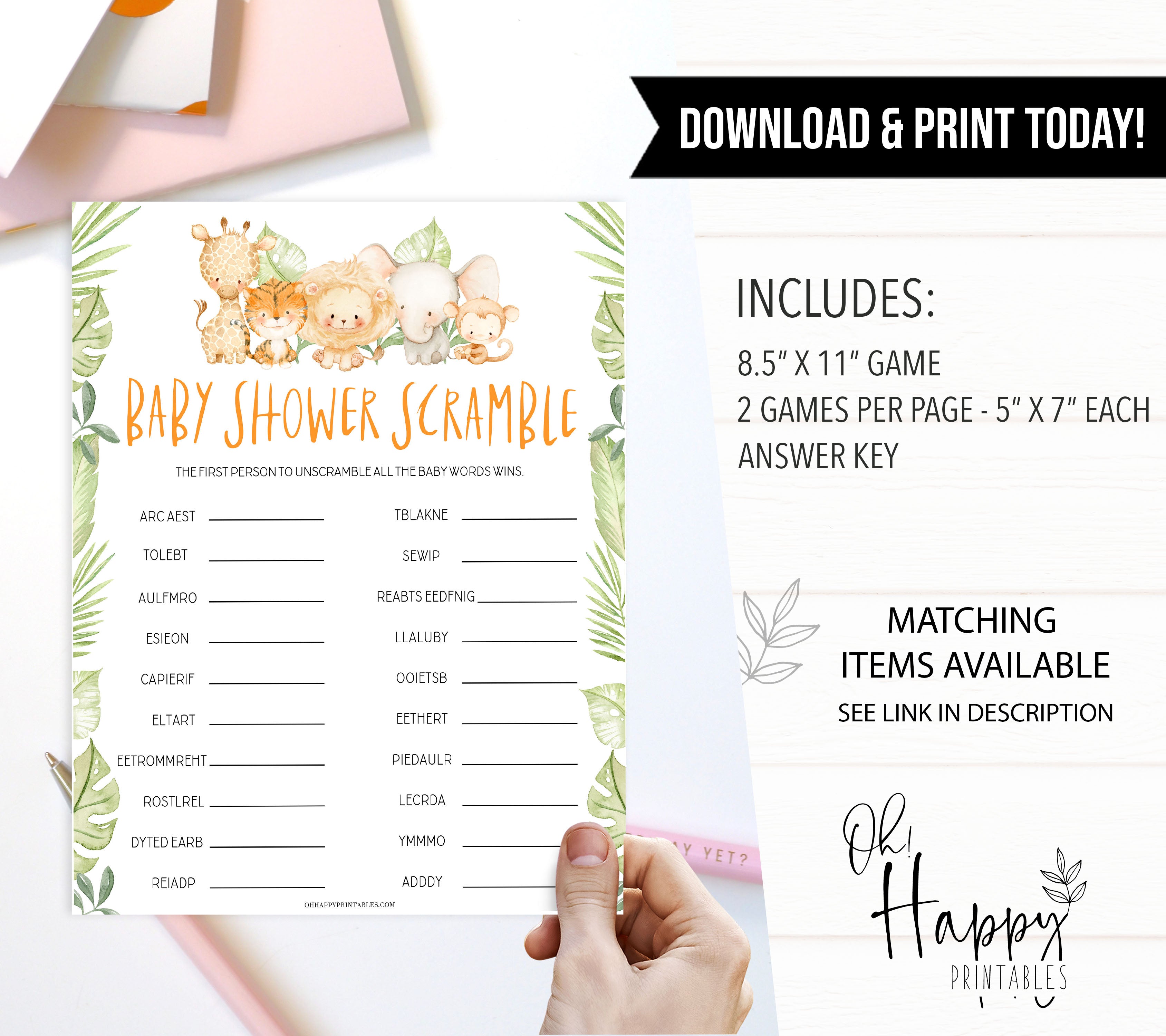 baby shower scramble, baby word scramble game, Printable baby shower games, safari animals baby games, baby shower games, fun baby shower ideas, top baby shower ideas, safari animals baby shower, baby shower games, fun baby shower ideas