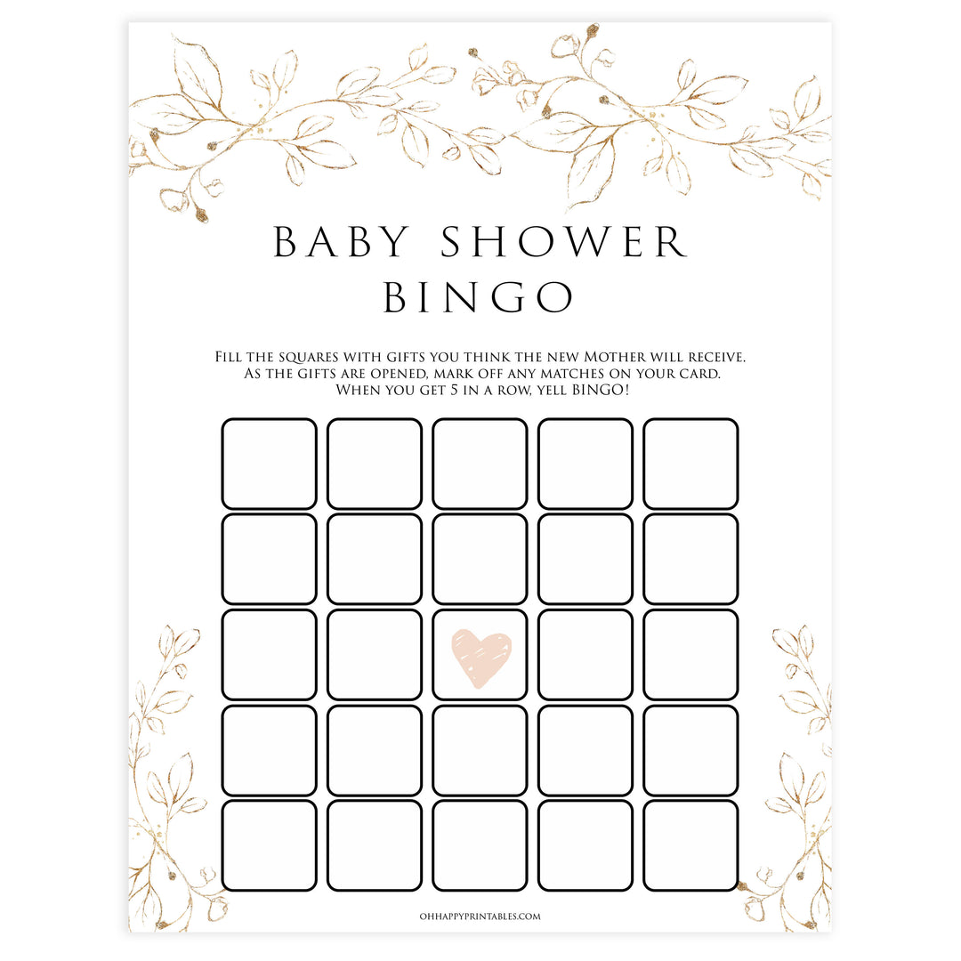 baby shower bingo, Printable baby shower games, gold leaf baby games, baby shower games, fun baby shower ideas, top baby shower ideas, gold leaf baby shower, baby shower games, fun gold leaf baby shower ideas