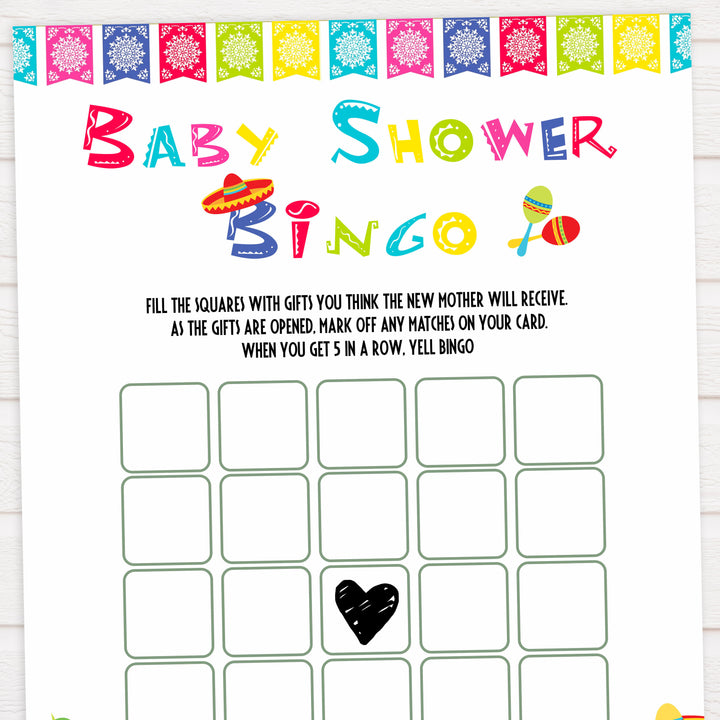 baby shower bingo, Printable baby shower games, Mexican fiesta fun baby games, baby shower games, fun baby shower ideas, top baby shower ideas, fiesta shower baby shower, fiesta baby shower ideas