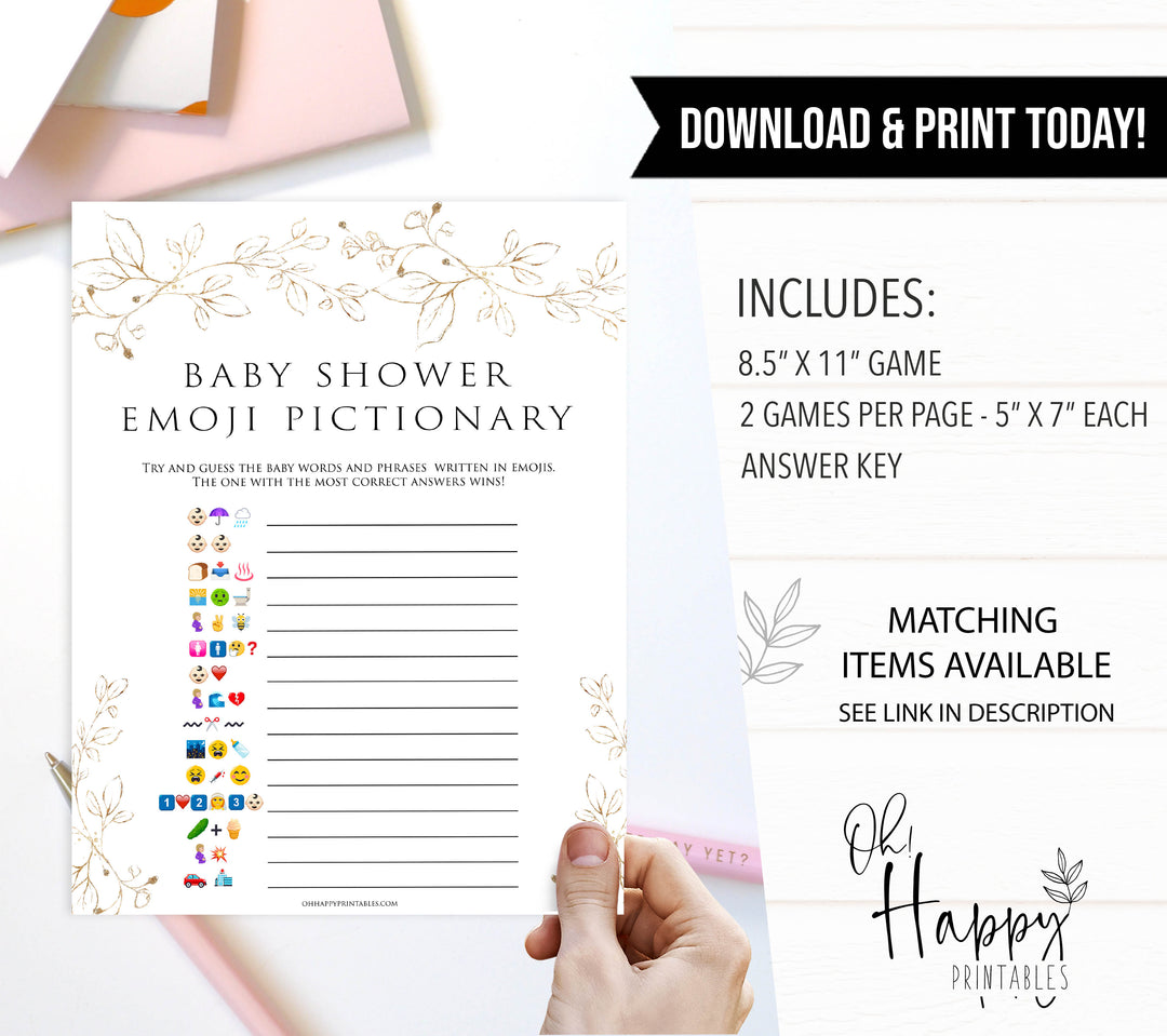 baby shower emoji Pictionary game,Printable baby shower games, gold leaf baby games, baby shower games, fun baby shower ideas, top baby shower ideas, gold leaf baby shower, baby shower games, fun gold leaf baby shower ideas