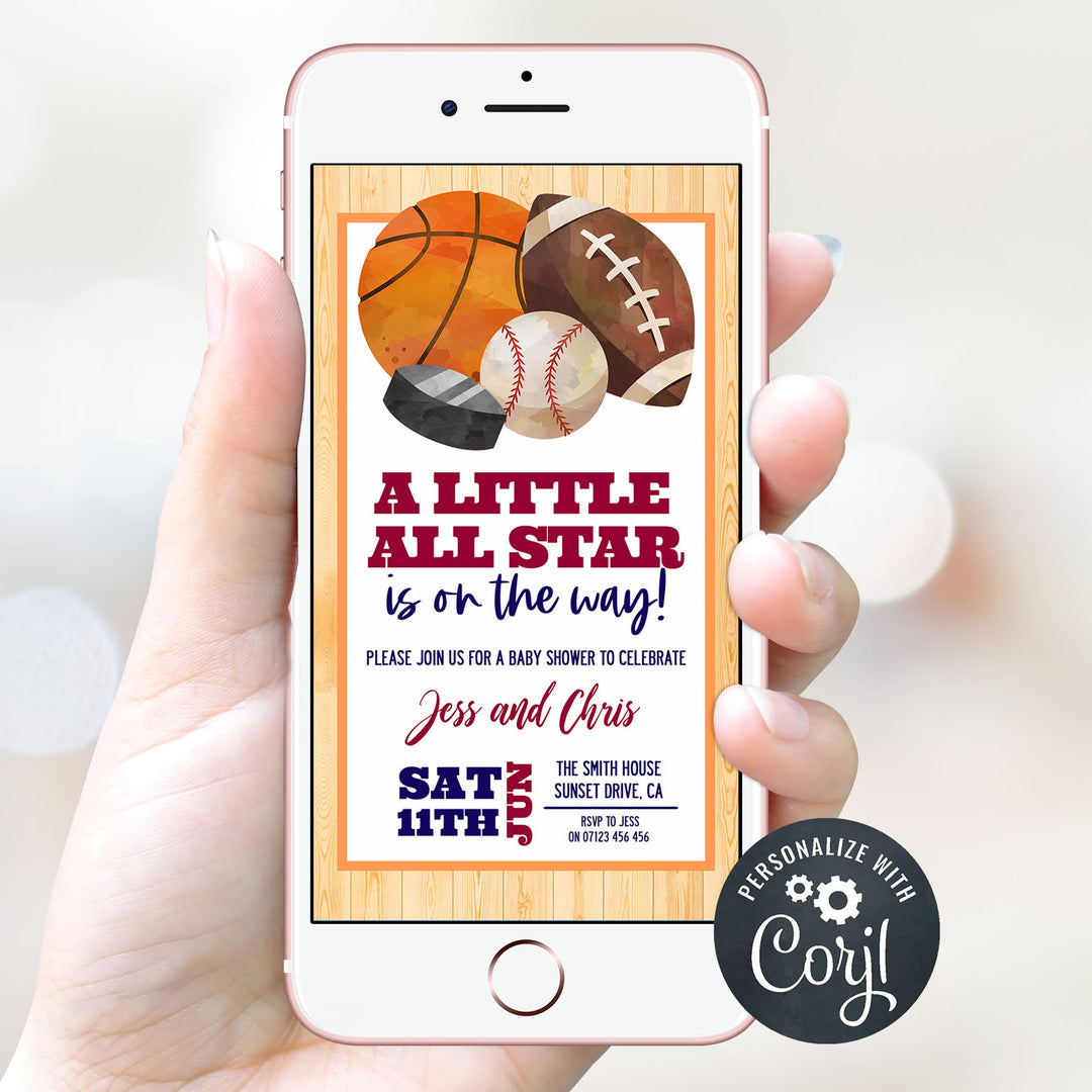 basketball baby shower invitations, printable baby shower invitations, editable baby shower invitations, slam dunk baby shower, fun baby shower invitations