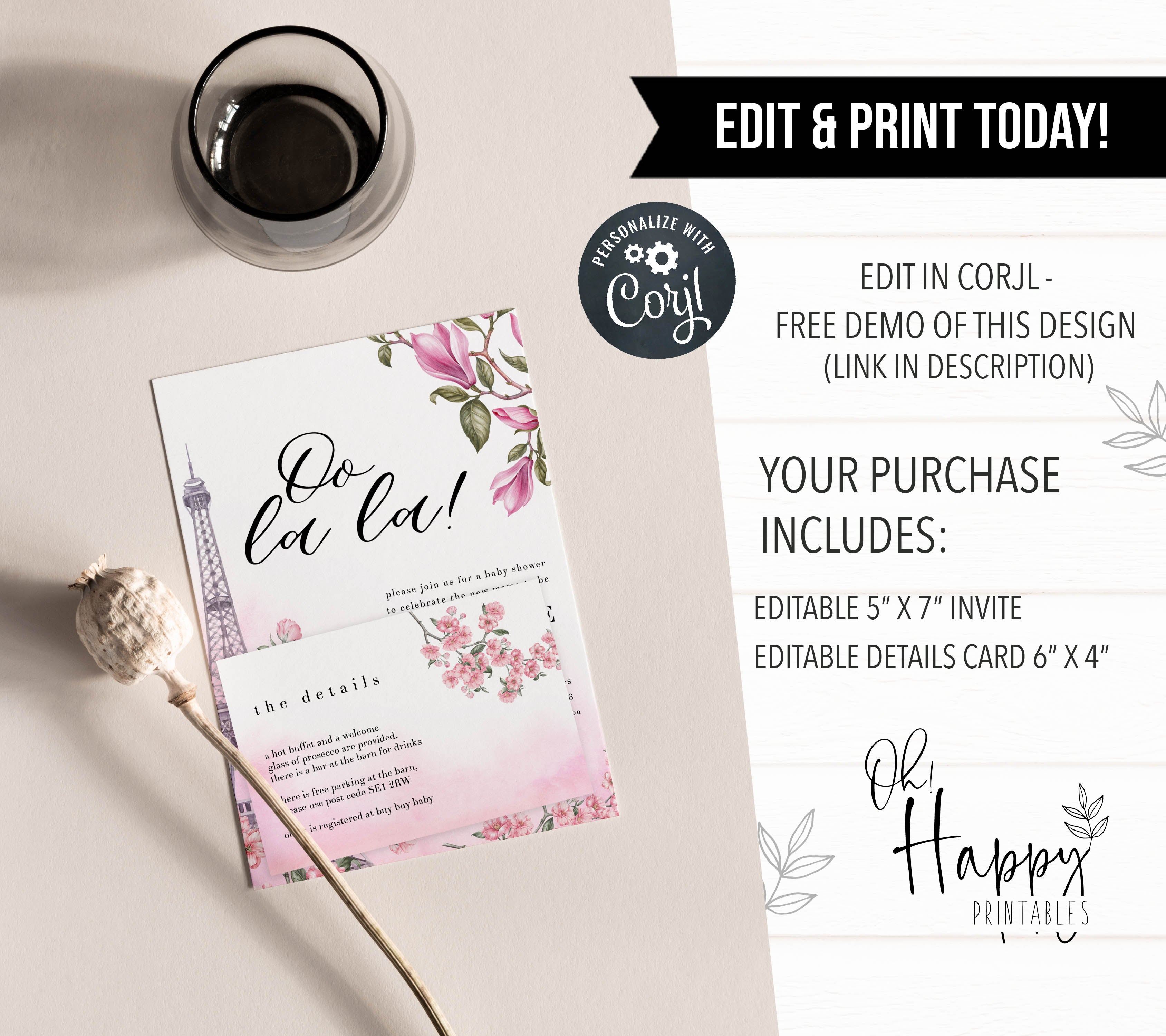 editable baby shower invitations, printable baby shower invitations, paris themed baby shower invitations, parisian baby shower theme, mobile baby invitations