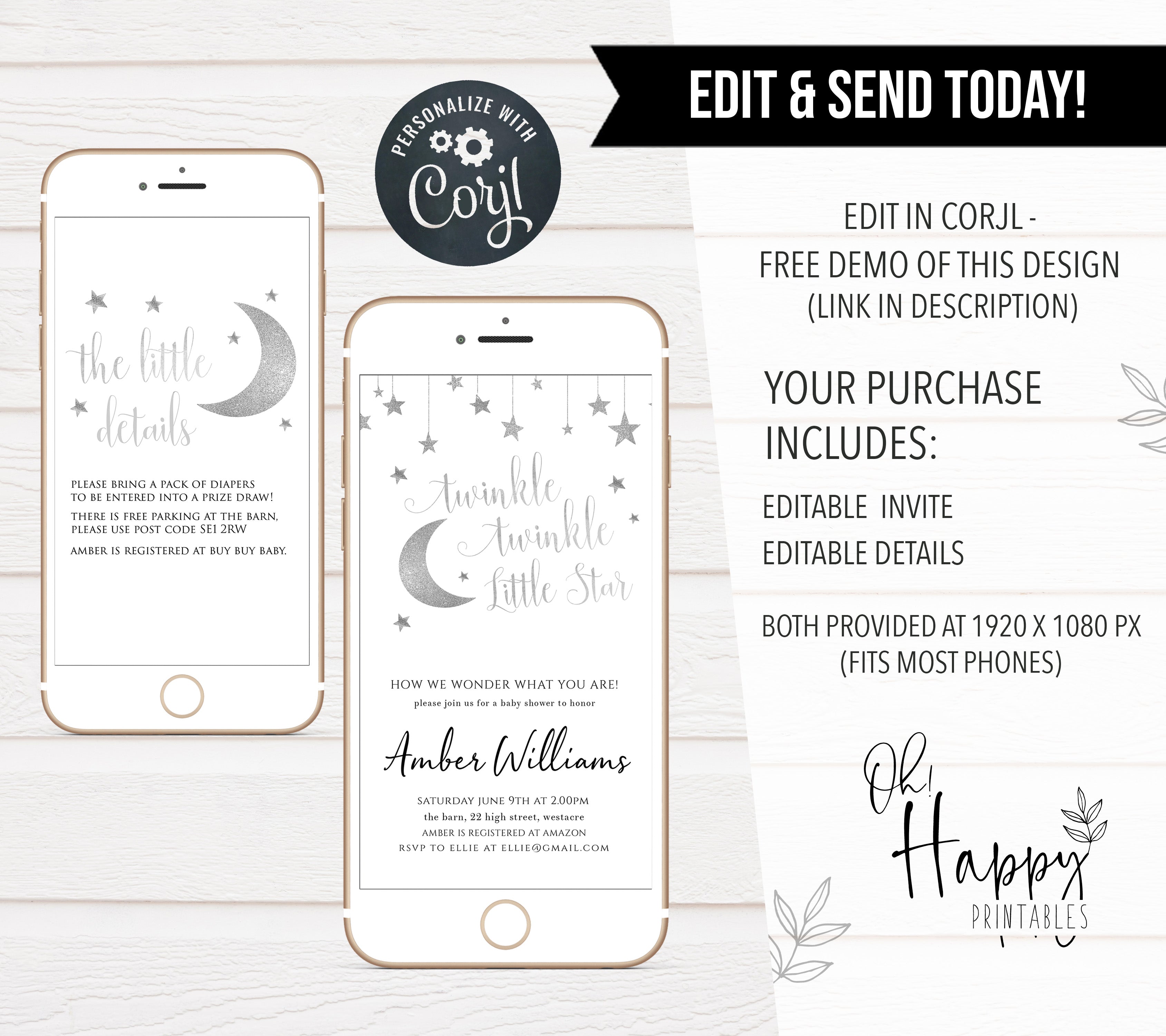 little star baby shower invitations, printable baby shower invitations, editable baby shower invitations, twinkle little star baby shower invitations, baby invites