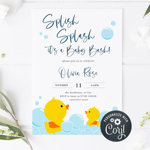 rubber ducky baby shower, printable baby shower invitations, editable baby shower invitations, rubber ducky baby invites, mobile baby shower invitations, mobile invites